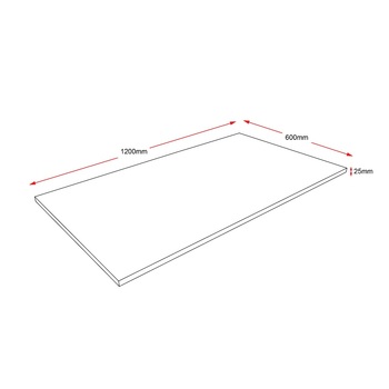 Rectangle Melamine Table Top 25mm Thick Office Desks Bench