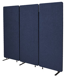 Zip 3 Panel Acoustic Room Divider [Colour: Marine]