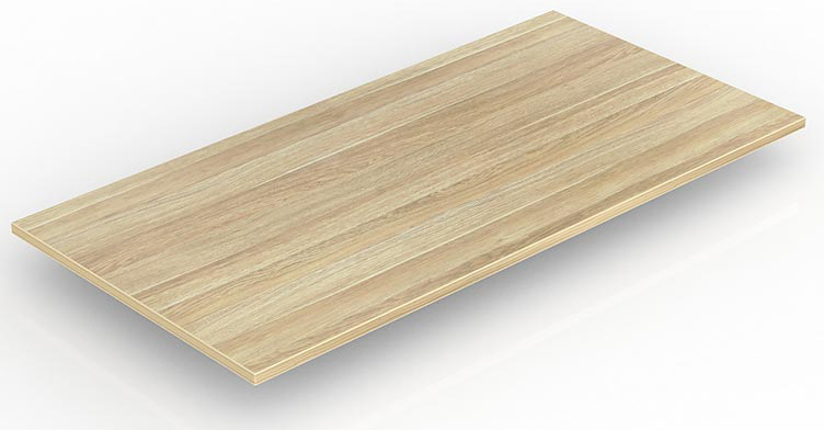 New Oak 25mm Melamine Rectangle Desk Top - 1500mm x 750mm