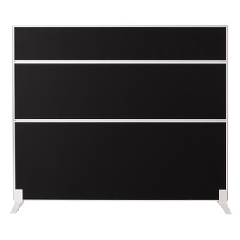 Shush30+ Free Standing Office Divider Screen [Feet Colour: Black] [Screen Colour: Black] [Screen Size: 1500mm High x 750mm Wide]