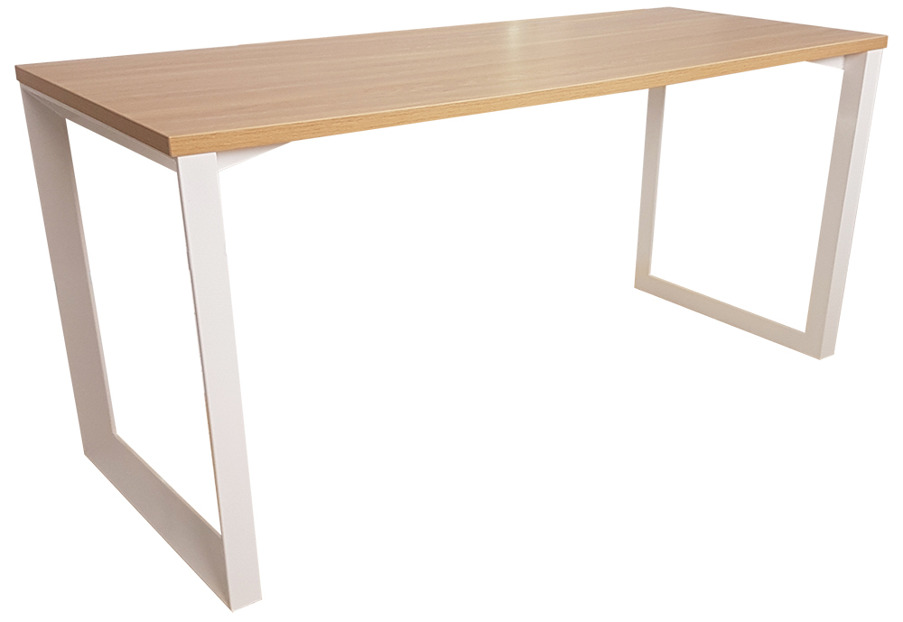 desk white and oak