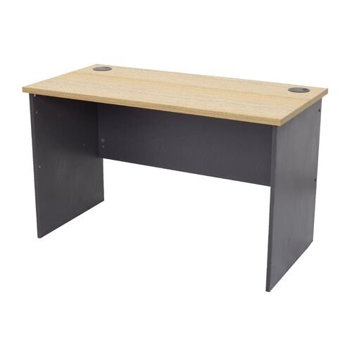 Express Straight Home Office Desk New Oak & Ironstone - 1500mm x 750mm