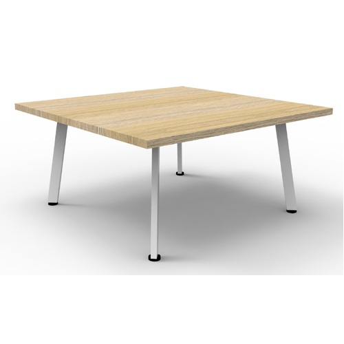 900X900 Eternity Coffee Table - Natural Oak/White Satin | Office Stock