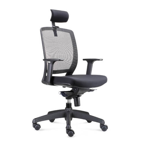 Hartley Black Promesh Mesh Back Task Chair with Headrest