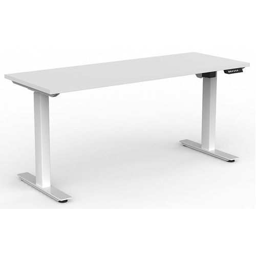 Agile Electric Height Adjustable Standing Desk - White Frame - 1600mm X 