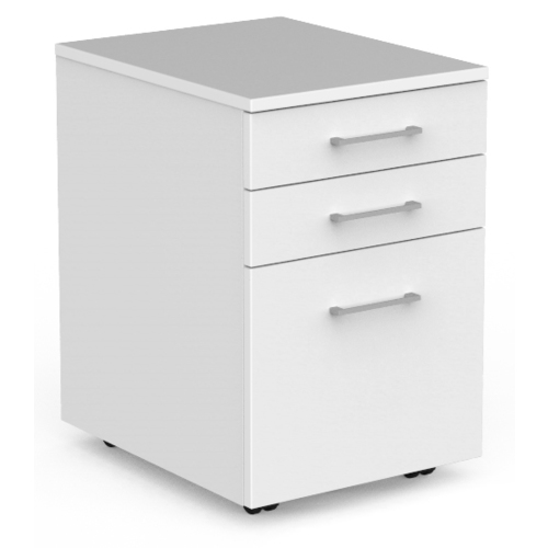 three drawer pedestal